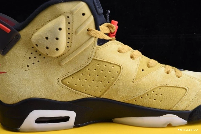 MaikeSneakers JORDAN 6 AIR SCOTT YELLOW X CN1084-300 TRAVIS 0803
